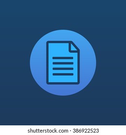 File icon in flat style. File symbol vintage style. File logo retro style. File sign flat