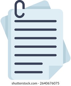 File Icon Flat Vector Illustration