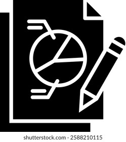 File Icon Glyph Vector Illustration