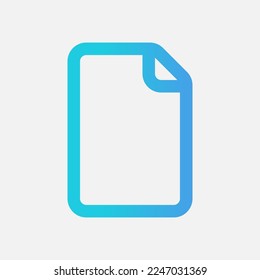 File icon in gradient style, use for website mobile app presentation