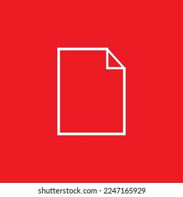 File icon, graphic resource template, vector illustration.