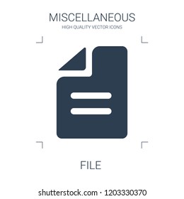 file icon. high quality filled file icon on white background. from miscellaneous collection flat trendy vector file symbol. use for web and mobile