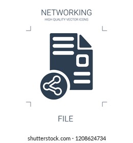 file icon. high quality filled file icon on white background. from networking collection flat trendy vector file symbol. use for web and mobile