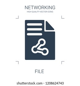 file icon. high quality filled file icon on white background. from networking collection flat trendy vector file symbol. use for web and mobile