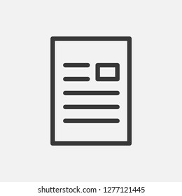 File icon isolated on background. Document symbol modern, simple, vector, icon for website design, mobile app, ui. Vector Illustration
