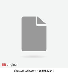 A file icon isolated on white background. A document icon and a folder icon. A simple modern symbol  for website design, mobile app, ui. Vector Illustration.