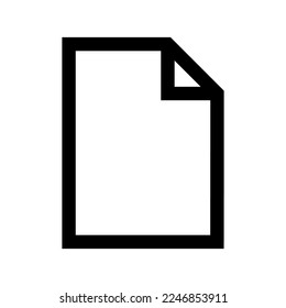 File icon line isolated on white background. Black flat thin icon on modern outline style. Linear symbol and editable stroke. Simple and pixel perfect stroke vector illustration.