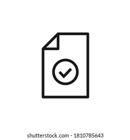 File icon in line style on white background. Vector