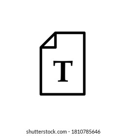 File icon in line style on white background. Vector