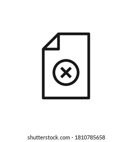 File icon in line style on white background. Vector