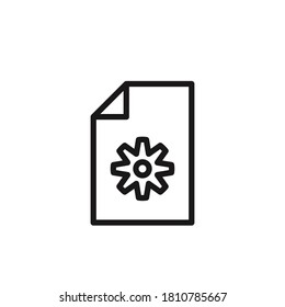 File icon in line style on white background. Vector