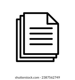 vector de línea de icono de archivo