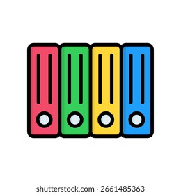Icono de archivo Ilustración vectorial de color lineal
