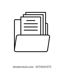 File icon linear logo isolated