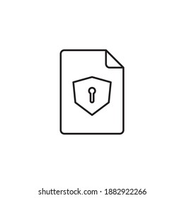 El icono de archivo está bloqueado. Diseño de iconos para archivos de extensión, carpetas y documentos. Vector