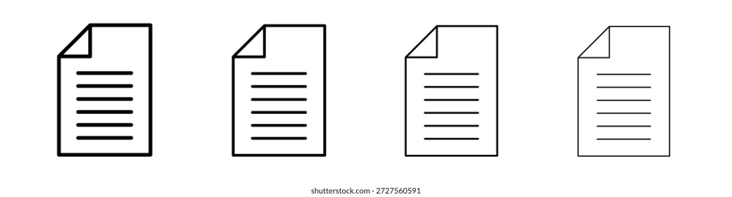 File icon in modern stroke line style. Vector 10 eps
