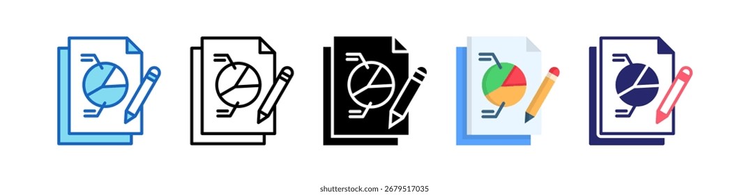 Ícone de Arquivo Conjunto de Estilos Múltiplos.