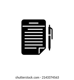 File icon, note, sign up icon stencil vector illustration