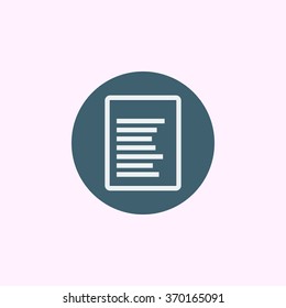 File icon on blue circle background, modern creative style