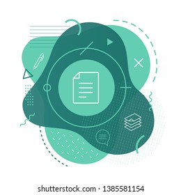 File icon on modern background 