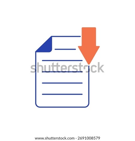 File icon outline editable stroke line drawing eps
