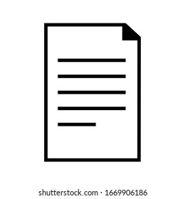 file icon outline isolated vector illustration