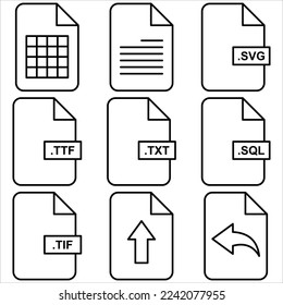 Elemento ocho del estilo de esquema de icono de archivo