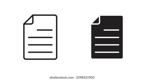 File icon outlined icon vector collection.