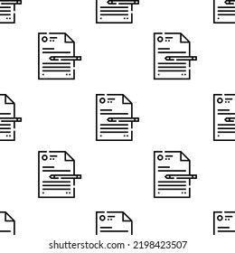 file icon pattern. Seamless file pattern on white background.