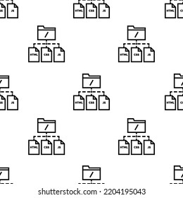file icon pattern. Seamless file pattern on white background.