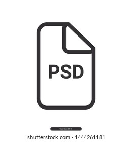 File icon, PSD Files, Desktop icon symbol, Editable stroke. Vector illustration, eps10.