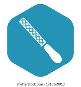 File icon (rasp). A tool for filing various materials. Vector illustration for design and web isolated on a white background.