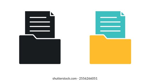 File icon set in black and colored versions.