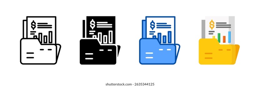 File icon set bundle. Multi style icon collection perfect for websites, apps, and presentations. Simple vector icon collection