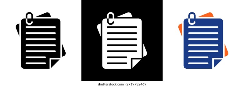 Conjunto de iconos de archivo Ilustración vectorial de glifos