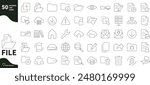 File icon. Set of icons for saving, data, mail, computer technology,...