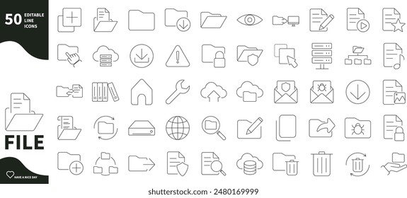 File icon. Set of icons for saving, data, mail, computer technology,...