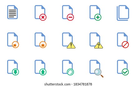 file icon, file icon set, illustration about file processing