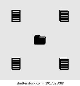 file icon set isolated vector illustration