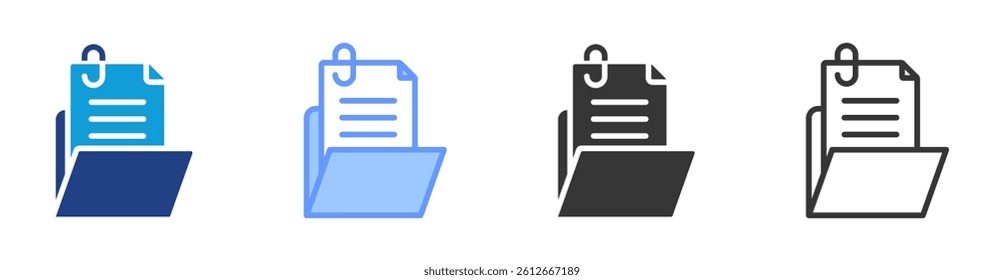 File icon set multiple style collection