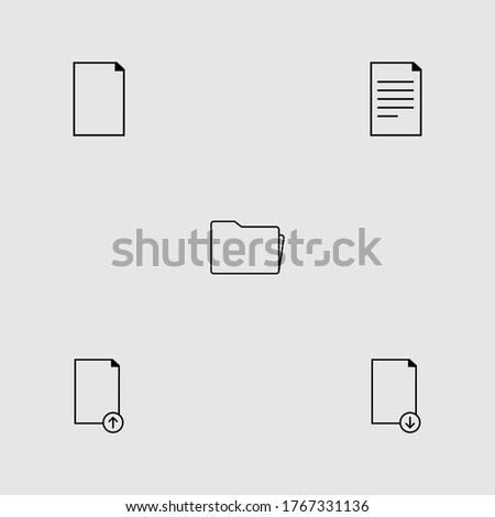 file icon set outline islated vector illustration