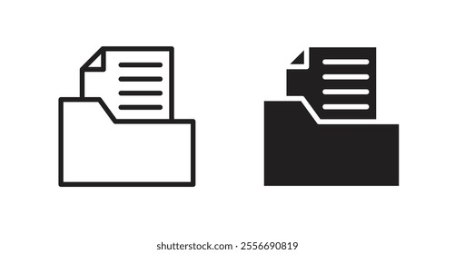 File icon set in Thin line black color.