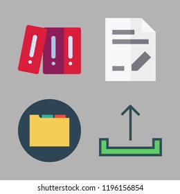 file icon set. vector set about upload, archives, folder and document icons set.