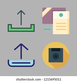 file icon set. vector set about upload, documents and diskette icons set.
