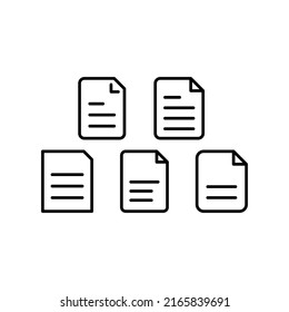 File Icon Set Vector Symbol Design Illustration