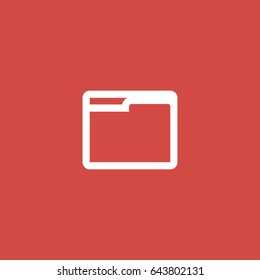 file icon. sign design. red background