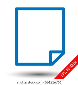 File icon. File sign. Simple flat logo of file on white background. Vector illustration.