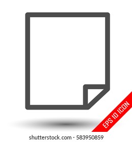 File icon. File sign. Simple flat logo of file on white background. Vector illustration.