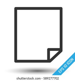 File icon. File sign. Simple flat logo of file on white background. Vector illustration.