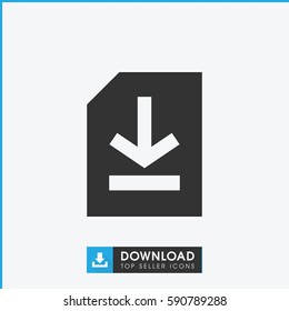 file icon. Simple filled file icon. On white background.